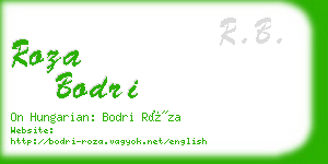 roza bodri business card